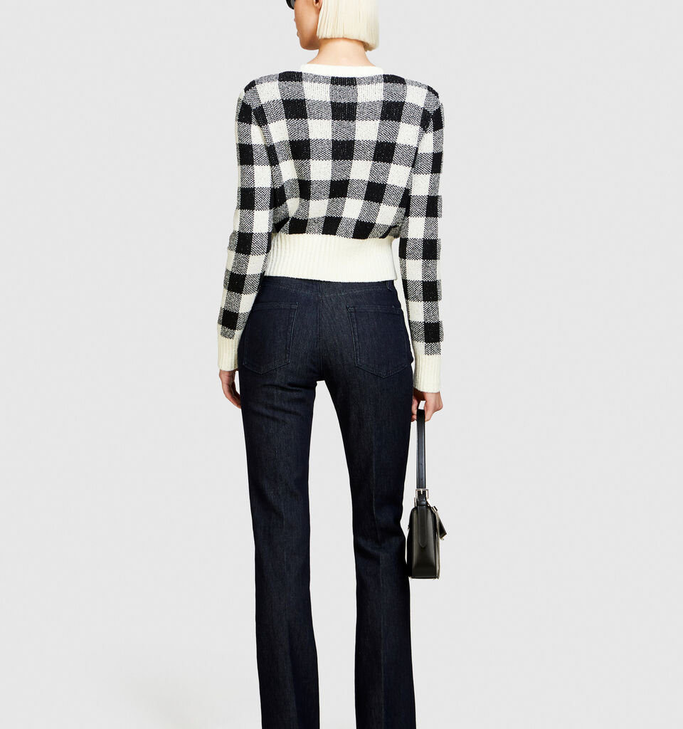 Flare fit Cannes jeans - women's bootcut & flared jeans - Dark Blue | Sisley image number 3